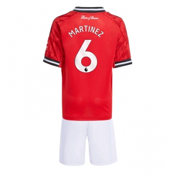 Billige Fotballdrakt Manchester United Lisandro Martinez #6 Replika Hjemmedraktsett Barn 2025-26 Kortermet (med bukser)